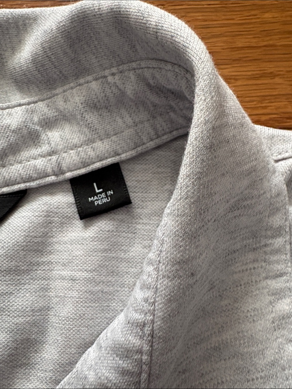 TravisMathew Men’s Heather Gray Polo with Subtle Chest Logo - Picture 5 of 7